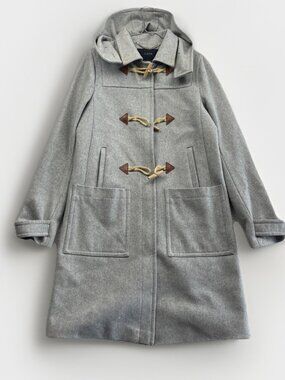 J. Crew Women's Wool Blend Melton Toggle Coat Jacket Gray Sz 6T Preppy Old Money